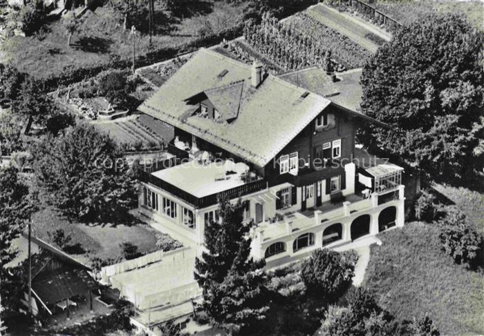 Hondrich Spiez BE Ferienheim Freyberg Fliegeraufnahme