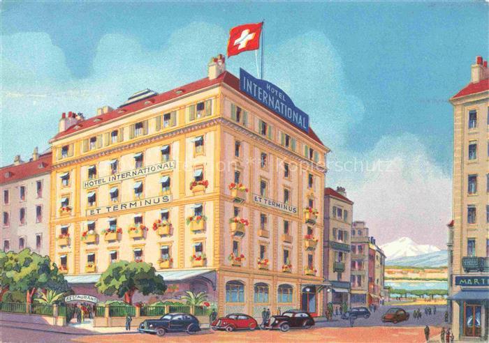 GENEVE Genf GE Hotel International et Terminus