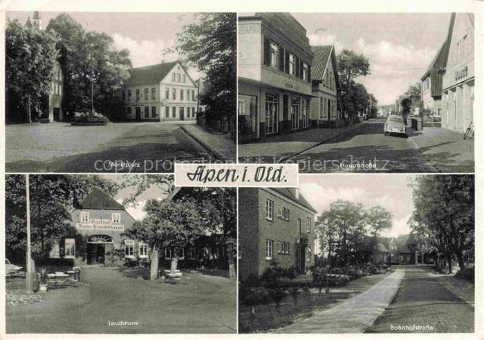 Apen Ammerland Niedersachsen Marktplatz Hauptstrasse Leuchtturm Bahnhofstrasse