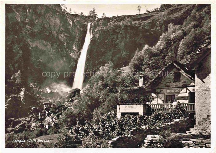 Foroglio Cevio Val Bavone Vallemaggia TI Ristorante La Froda Wasserfall