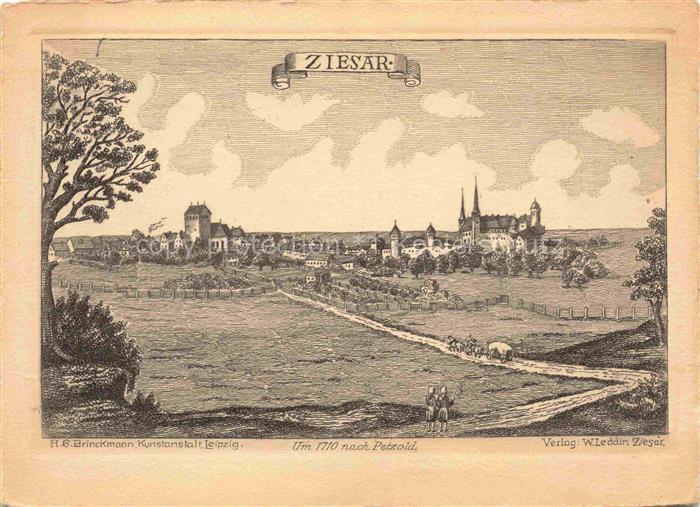 Ziesar Potsdam-Mittelmark Brandenburg Staedtebild um 1710