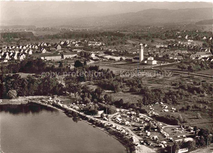 Manzell Friedrichshafen Bodenseekreis BW Campingplatz am Bodensee Fliegeraufnahm