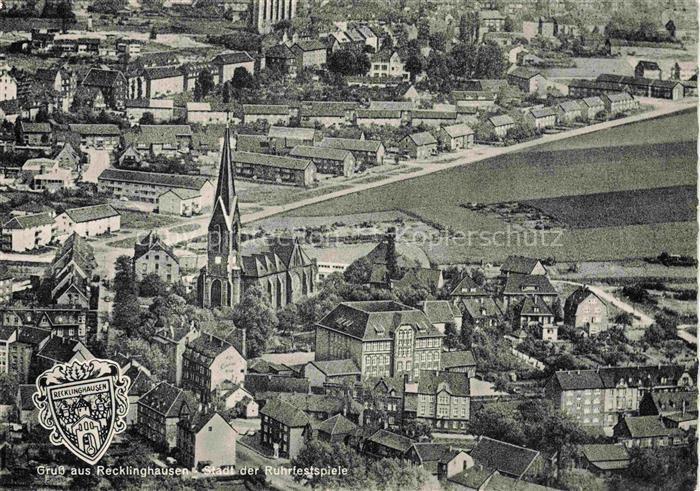 RECKLINGHAUSEN  NRW Panorama mit Kirche
