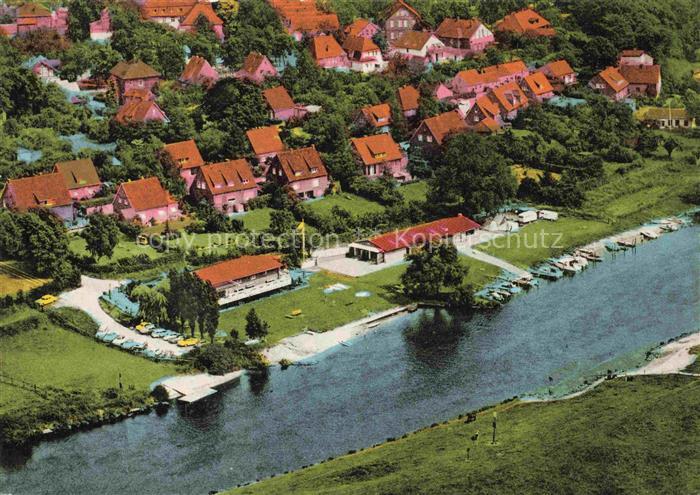 Verden Aller Wassersportverein Bootshaus an der Aller Fliegeraufnahme0