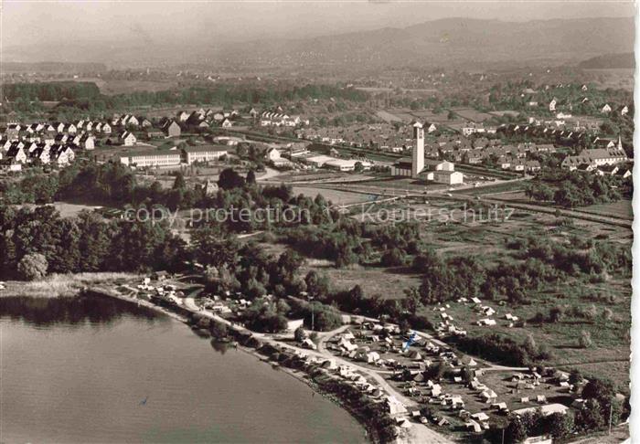 Manzell Friedrichshafen Bodenseekreis BW Fliegeraufnahme mit Campingplatz