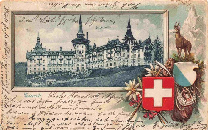 ZueRICH  ZH Dolderhotel Wappen Gemse