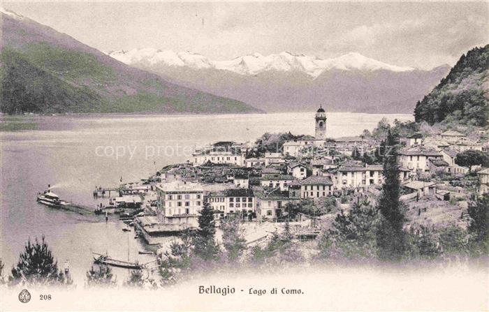 Bellagio Lago di Como IT Panorama Alpen