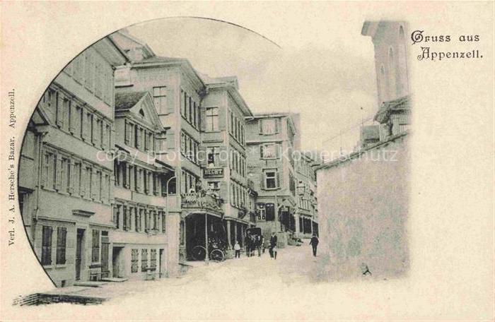 Appenzell-Stadt IR Motiv im Zentrum