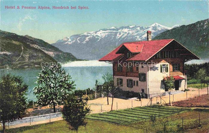 Hondrich Spiez BE Hotel Pension Alpina Thunersee Berner Alpen
