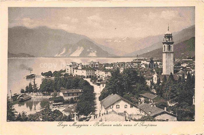 Pallanza Lago Maggiore Piemonte IT Panorama vista verso il Sempione