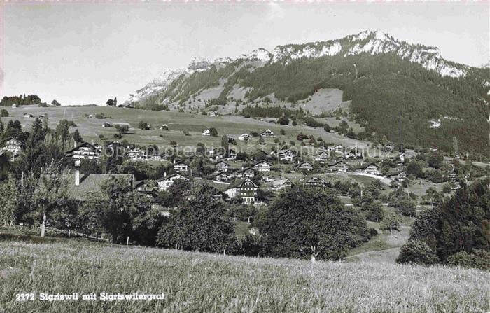Sigriswil BE Panorama Blick gegen Sigriswilergrat
