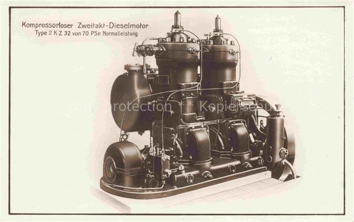 KIEL  CITY Deutsche Werke Kiel Zweitakt-Dieselmotor