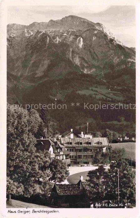 BERCHTESGADEN Bayern Teilansicht mit Haus Geiger Gaestehaus Hotel