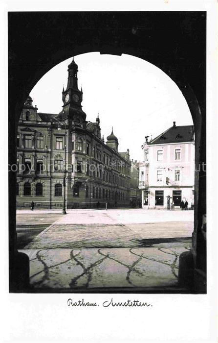Amstetten Mostviertel-Eisenwurzen Niederoesterreich AT Durchblick zum Rathaus