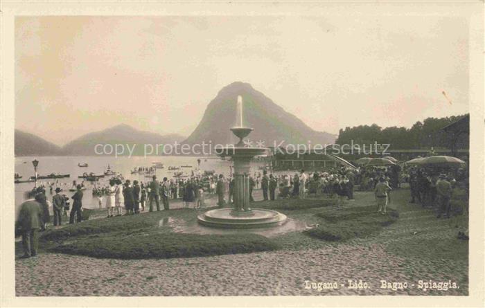 LUGANO Lago di Lugano TI Bagno Spiaggia