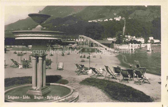 LUGANO Lago di Lugano TI Bagno Spiaggia