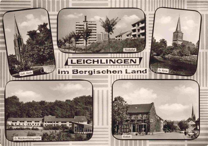 Leichlingen Rheinland NRW Kirchen Buescherhof Kirchstrasse ev. Maedchenbildungss