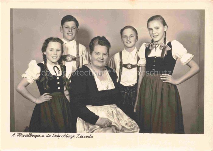 Ruhpolding Bayern A. Hasselberger und die Ruhpoldinger Zeiserln Gruppenbild