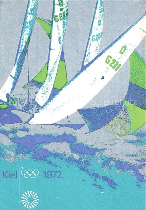 KIEL CITY Offizielle Olympia-Poster des Organisationskomitees der Spiele der XX