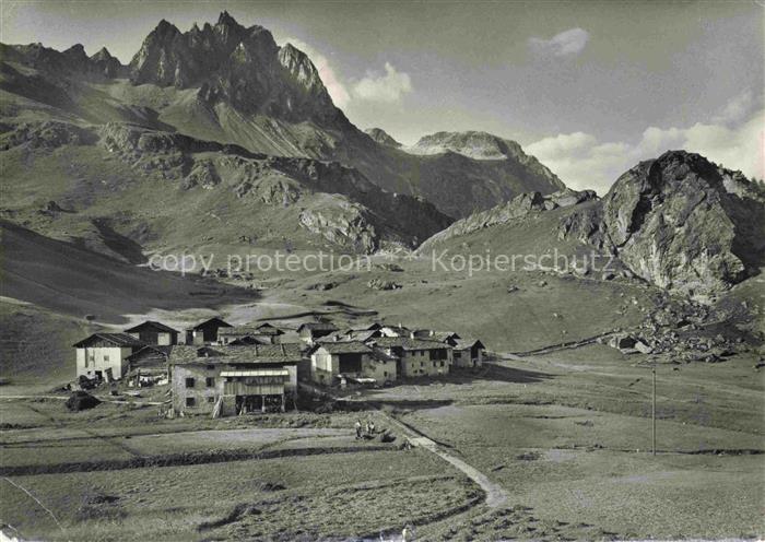 Grevasalvas Maloja Val Bregaglia GR Panorama Blick gegen Piz Lagrèv