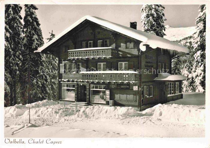 Valbella Lenzerheide GR Chalet Caprez Winterlandschaft