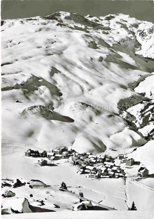 Bivio Julierpass Albula GR Winterpanorama Blick gegen Cuolms und Fuorcla Vallett