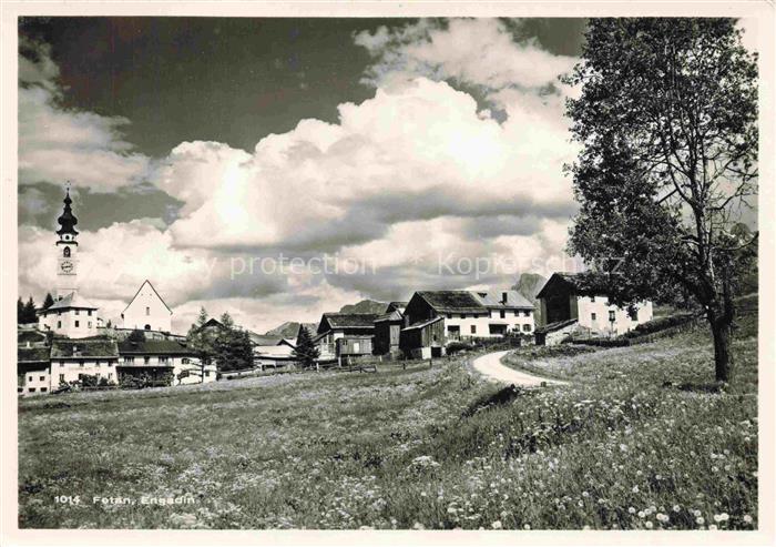 Fetan Ftan GR Teilansicht mit Kirche