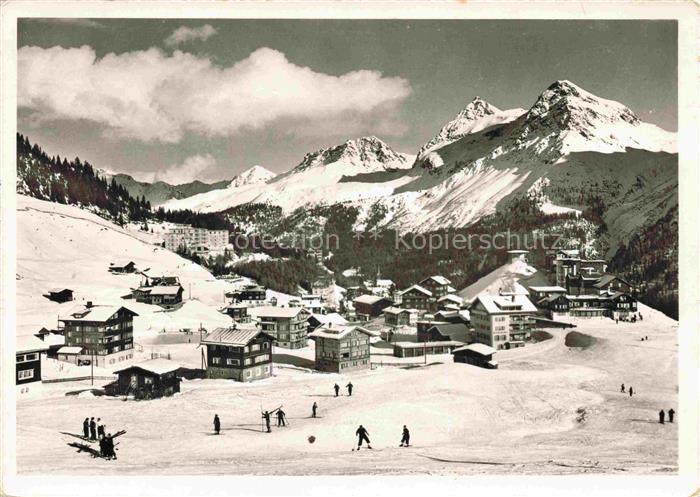 Inner-Arosa GR Panorama Wintersportplatz Alpen
