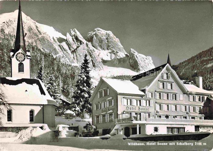 Wildhaus  Toggenburg SG Hotel Sonne mit Schafberg