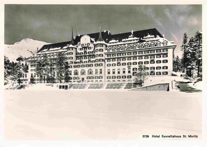 St Moritz SANKT MORITZ GR Hotel Suvrettahaus Winterlandschaft