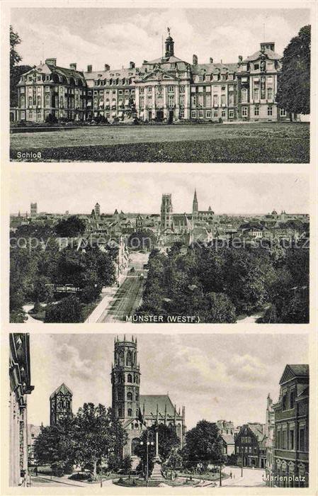 MueNSTER Westfalen NRW Stadtpanorama Schloss Marienplatz Kirche