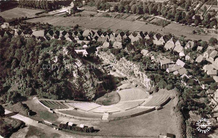 Bad Segeberg Panorama Blick auf den Kalkberg und Natur-Festspielplatz