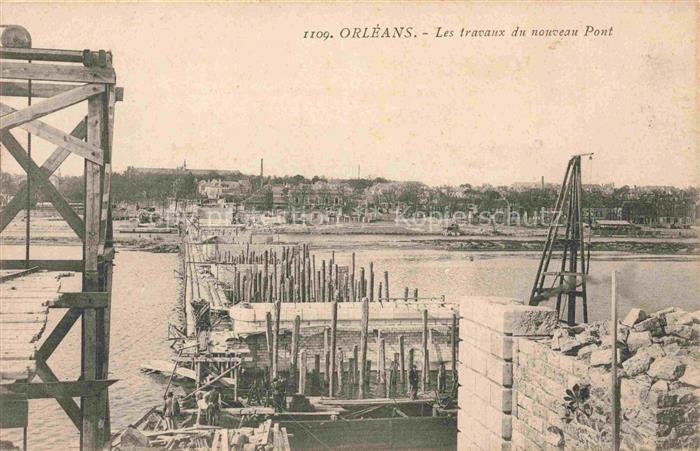 ORLEANS 45 Loiret Les travaux du nouveau port