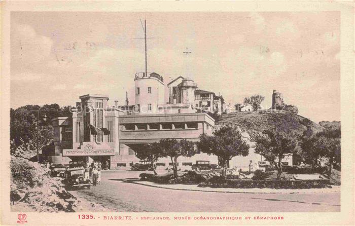 BIARRITZ 64 Pyrenees Atlantiques Esplanade Musée Océanographique et Sémaphore