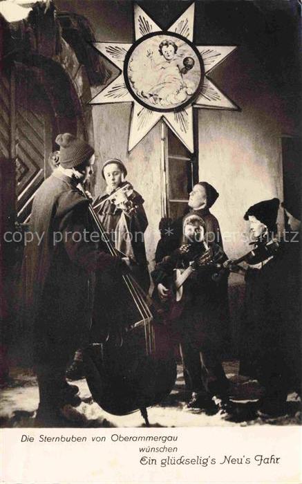 OBERAMMERGAU Bayern Die Sternbuben Neujahrskarte