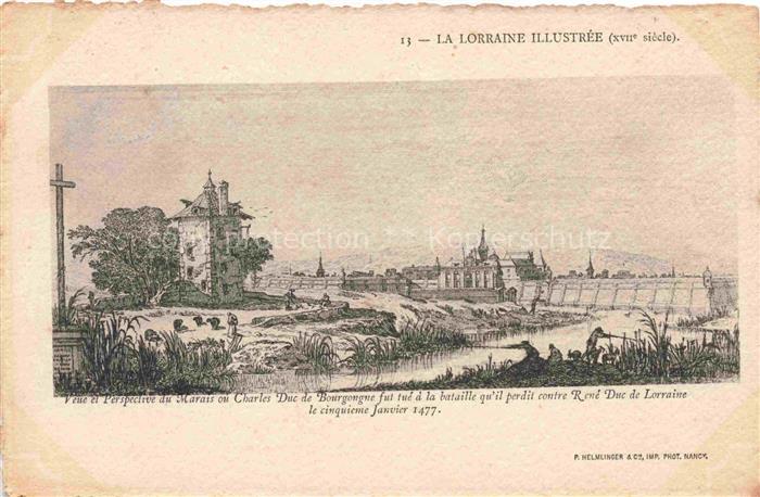 NANCY 54 Meurthe-et-Moselle Vue et Perspective du Marais ou Charles Duc de Bourg