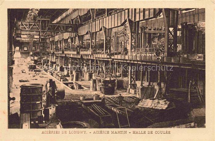 Longwy 54 Meurthe-et-Moselle Acieries de Longwy Acierie Halle de Coulee