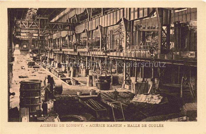 Longwy 54 Meurthe-et-Moselle Acieries de Longwy Acierie Halle de Coulee