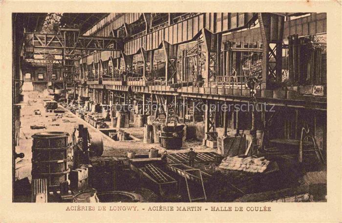 Longwy 54 Meurthe-et-Moselle Acieries de Longwy Acierie Martin Halle de Coulee