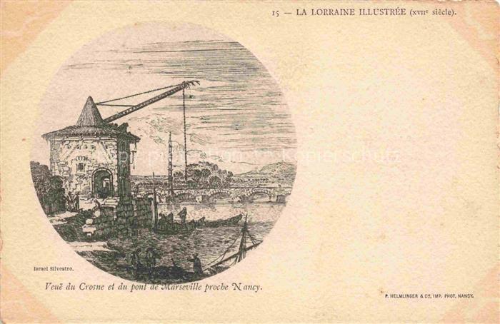 NANCY 54 Meurthe-et-Moselle Veue du Crosne et du pont de Marseville proche Nancy