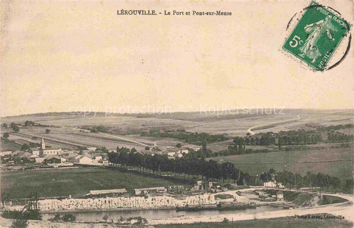 Lerouville COMMERCY 55 Meuse Le Port et Pont sur Meuse
