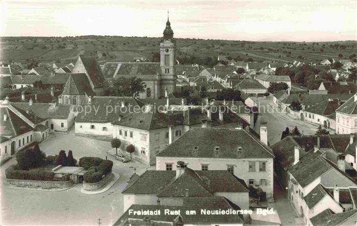 Rust am See Neusiedlersee Burgenland AT Ortsnsicht mit Kirche