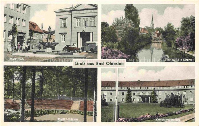 Bad Oldesloe Schleswig-Holstein Marktplatz Kirche Freilichtbuehne Kreiskrankenha