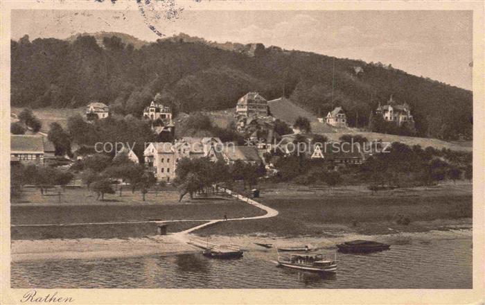 Rathen Saechsische Schweiz Panorama Elbepartie