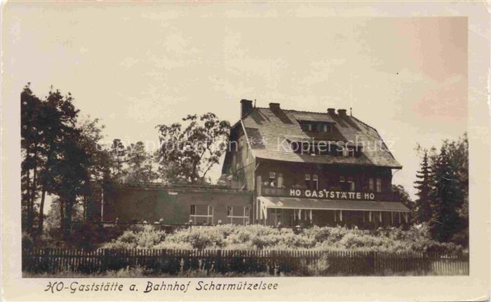 Scharmuetzelsee Bad Saarow Brandenburg HO Gaststaette am Bahnhof