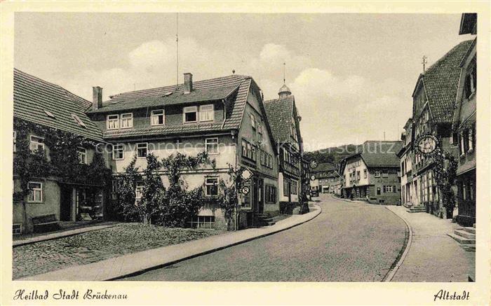 Bad Brueckenau Bayern Strassenpartie Altstadt