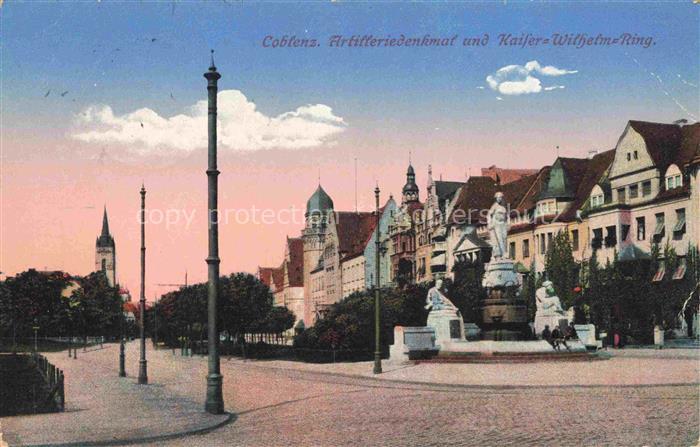 Coblenz KOBLENZ Artilleriedenkmal und Kaiser Wilhelm Ring