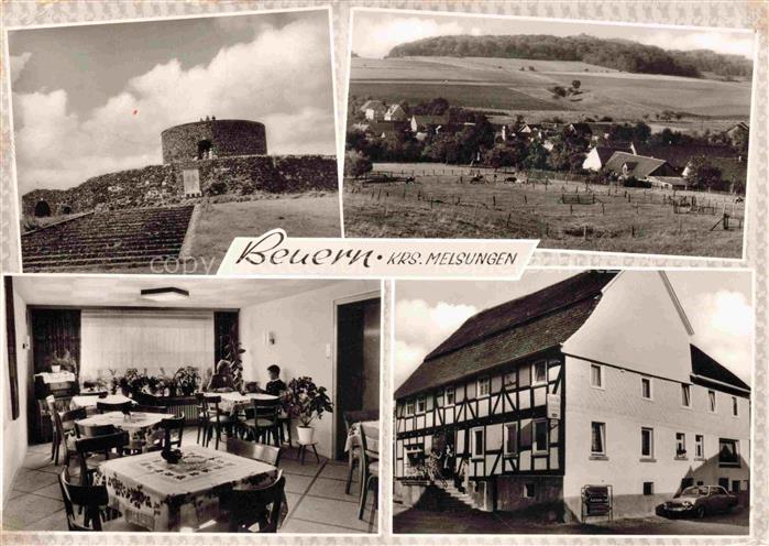 Beuern Felsberg Melsungen Hessen Runder Turm Panorama Gastwirtschaft Ackermann G
