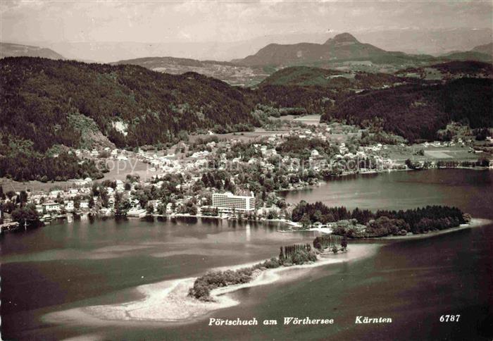Poertschach Woerthersee Kaernten AT Fliegeraufnahme
