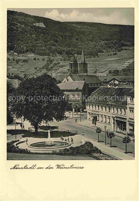 NEUSTADT WEINSTRAssE Haardt Ortsansicht Brunnen